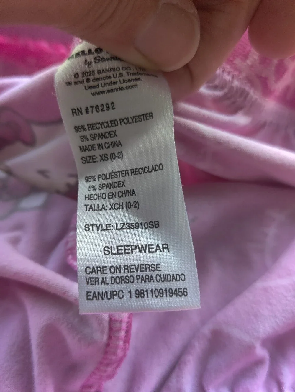 Hello Kitty Pajamas Short Set Size Extra Small - Picture 3 of 4